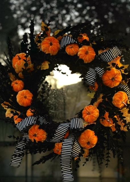 faux door wreath
